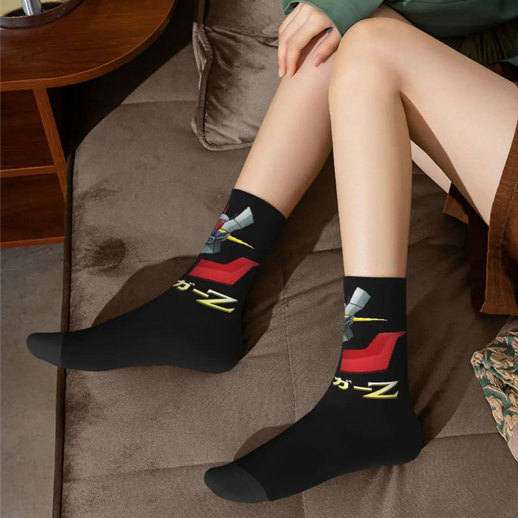 New Male Men Socks Casual Actarus Mazinger Z Manga Sock Robot Goldorak Grendizer Women's Stockings Spring Summer Autumn Winter