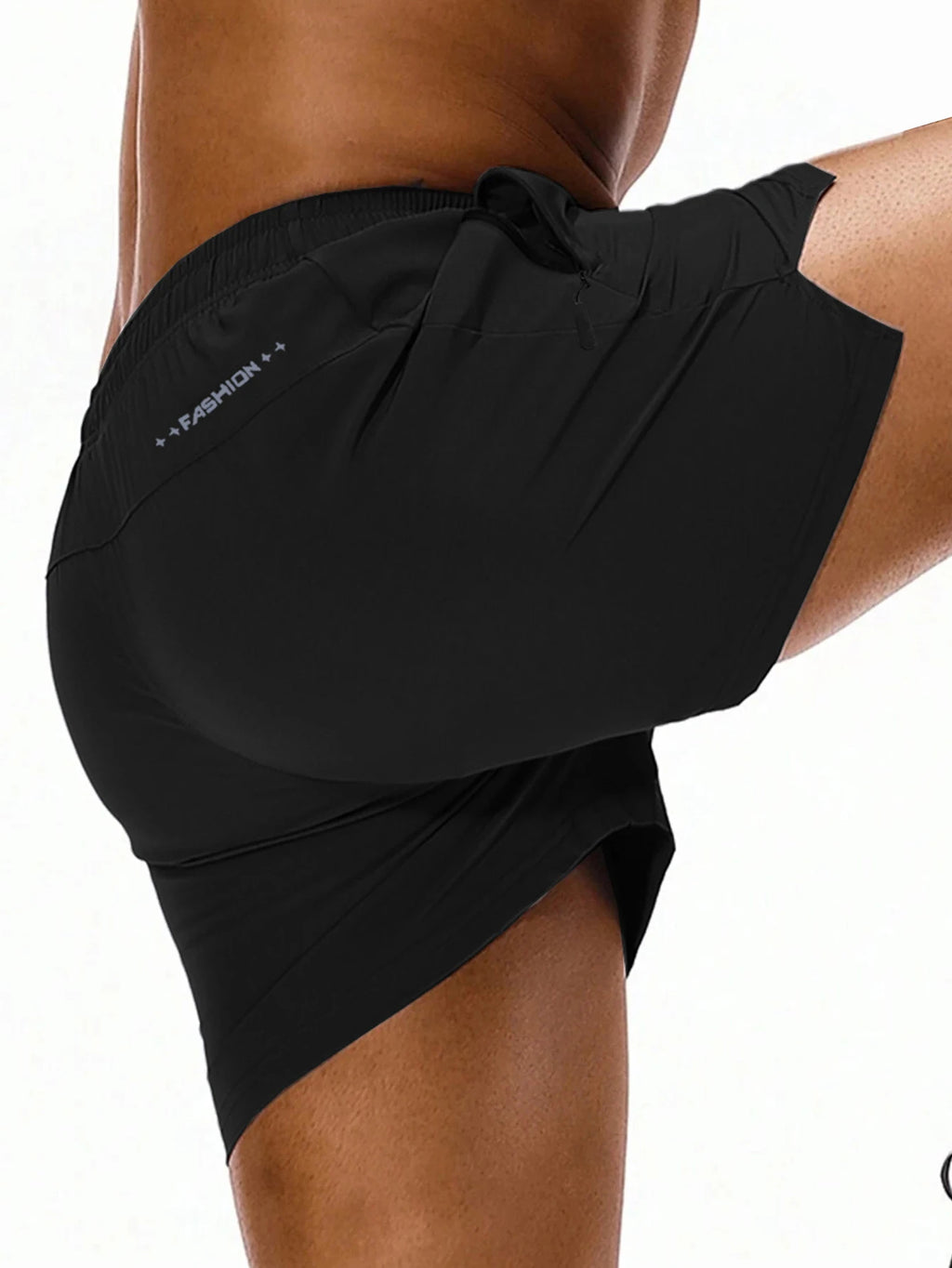 Men's Quick Dry Running Shorts with Drawstring and Zip Pockets - Ideal for Athletic Workouts and Gym Sessions