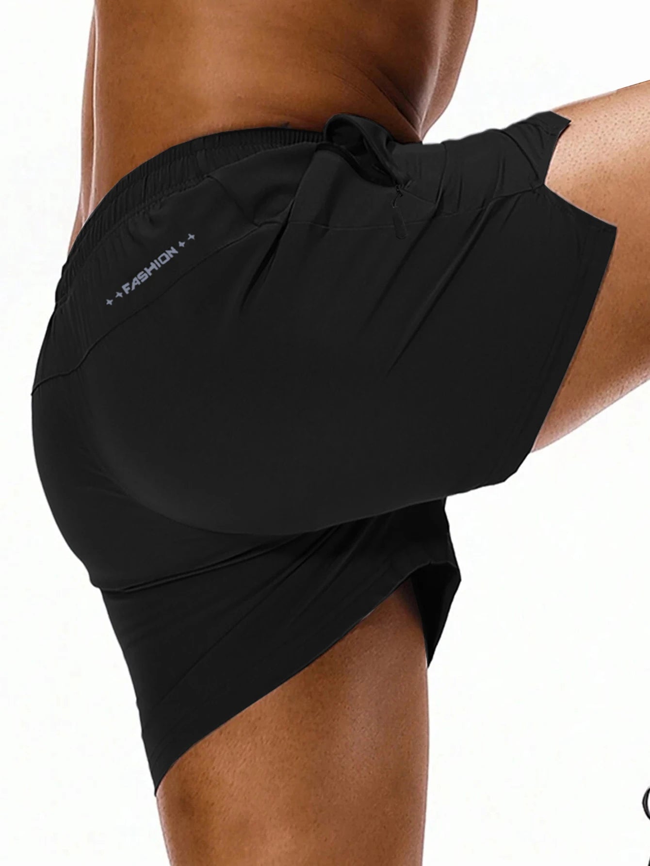 Men's Quick Dry Running Shorts with Drawstring and Zip Pockets - Ideal for Athletic Workouts and Gym Sessions