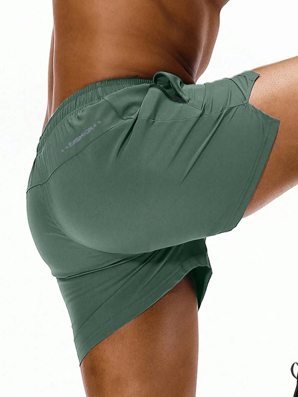 Men's Quick Dry Running Shorts with Drawstring and Zip Pockets - Ideal for Athletic Workouts and Gym Sessions