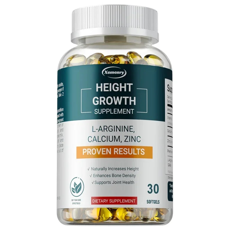 Height Growth Supplements - with Vitamins and Calcium Zinc Improves Bone Strength, Promotes Growth and Improve Immunity