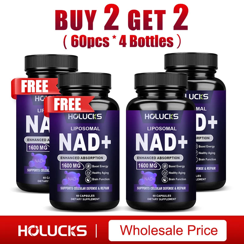 NAD+ Supplement - with Resveratrol, Enhances Cellular Vitality, Cell Repair, Anti-Aging, Antioxidant, Improves Energy, Focus