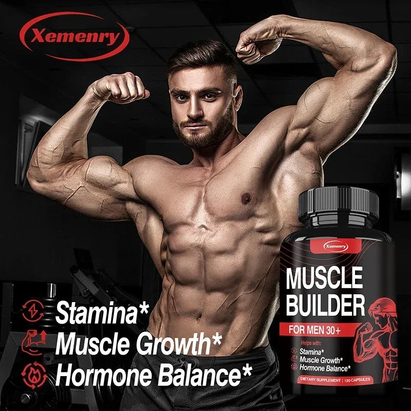 Muscle Builder Supplement - Muscle Mass Increase, Anabolic Activity Support, Muscle Development, Increased Strength