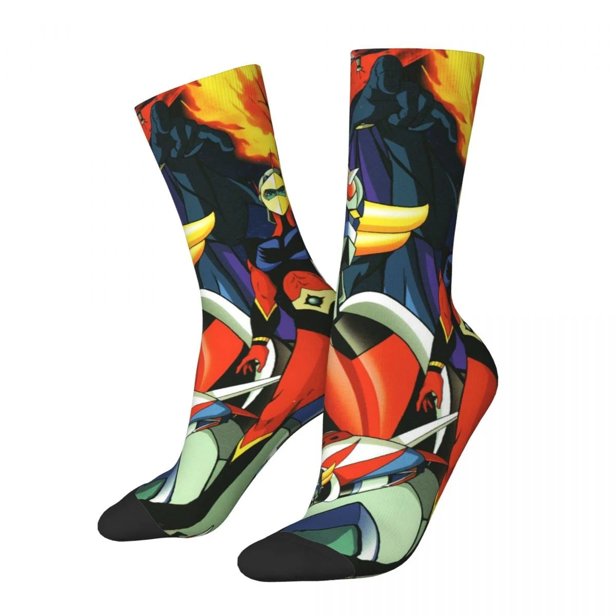 New Male Men Socks Casual Actarus Mazinger Z Manga Sock Robot Goldorak Grendizer Women's Stockings Spring Summer Autumn Winter