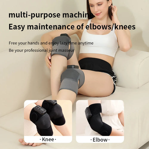 Electric Heated Vibrating Knee Massager Hot Compress Therapy Device for Muscle Relaxation & Joint Protection-1cps