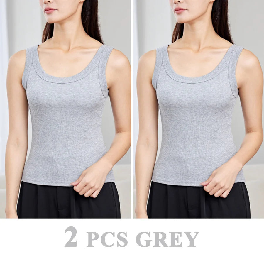 Sexy Tank Tops Women Running Sports Soft Solid Modal Screw Thread High Elasticity Slim Comfortable Vest Top Lady Girls 9 Colors