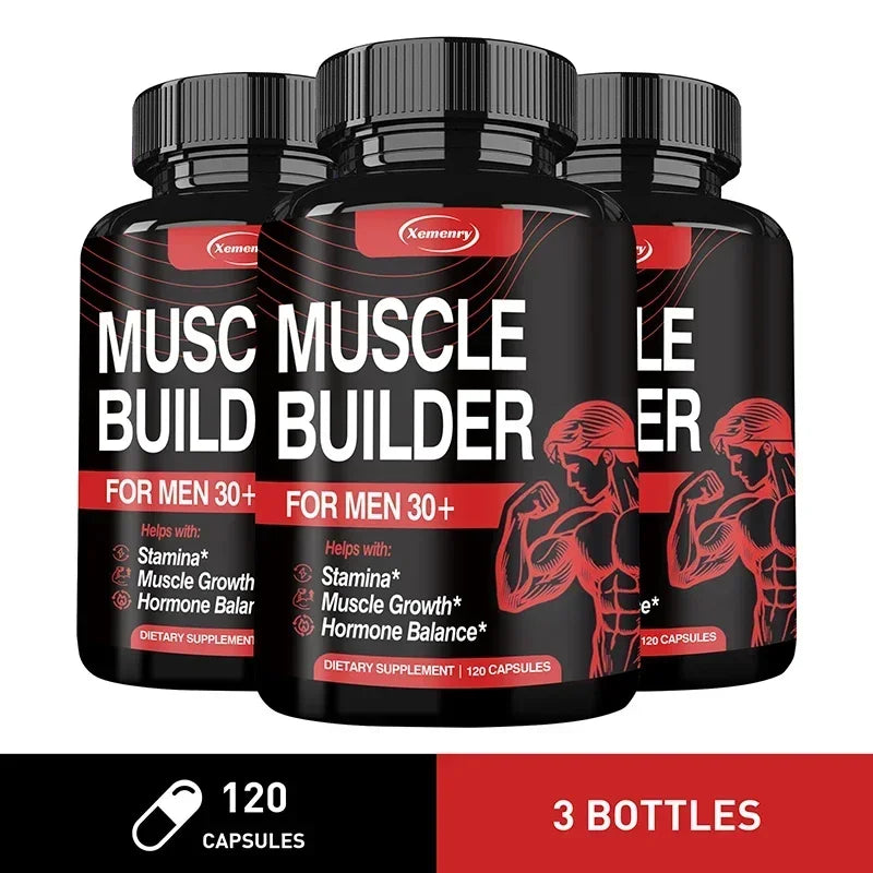 Muscle Builder Supplement - Muscle Mass Increase, Anabolic Activity Support, Muscle Development, Increased Strength