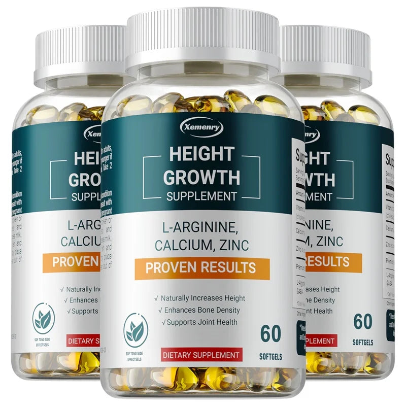 Height Growth Supplements - with Vitamins and Calcium Zinc Improves Bone Strength, Promotes Growth and Improve Immunity
