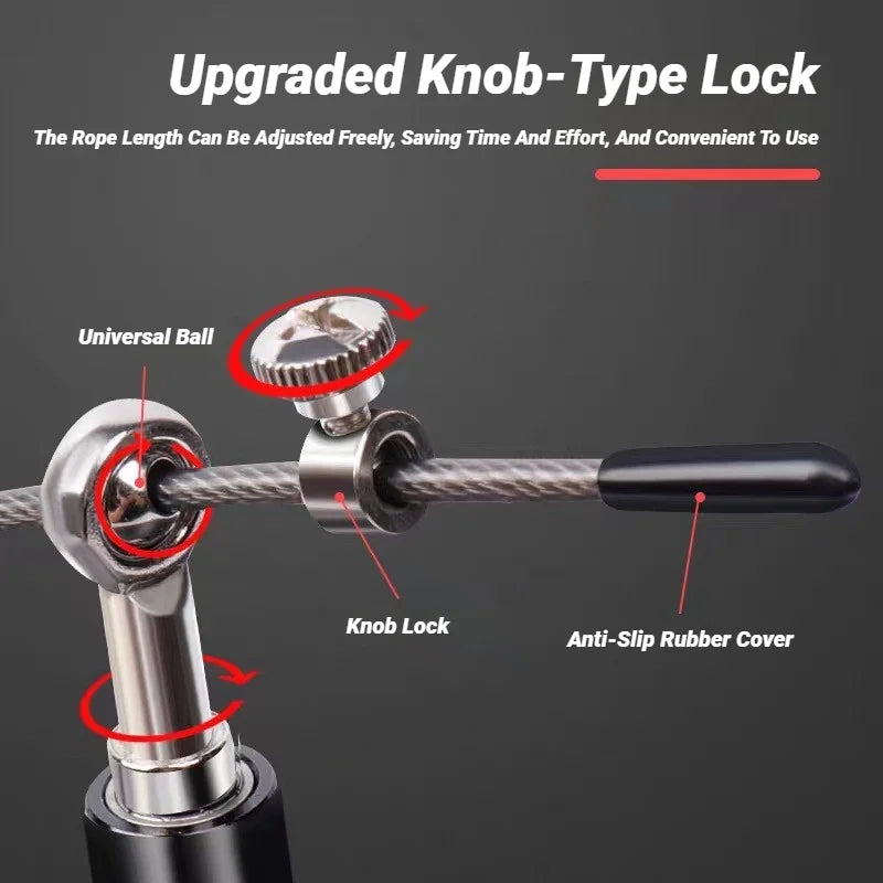 Adjustable Aluminum Handle Wire Rope Skipping  Alloy Genus Sports Fitness Supplies Bearing High Fast Speed Jump