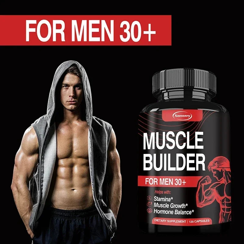 Muscle Builder Supplement - Muscle Mass Increase, Anabolic Activity Support, Muscle Development, Increased Strength