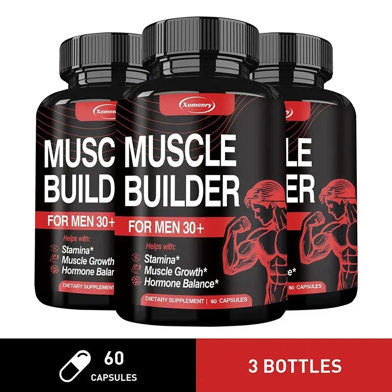 Muscle Builder Supplement - Muscle Mass Increase, Anabolic Activity Support, Muscle Development, Increased Strength