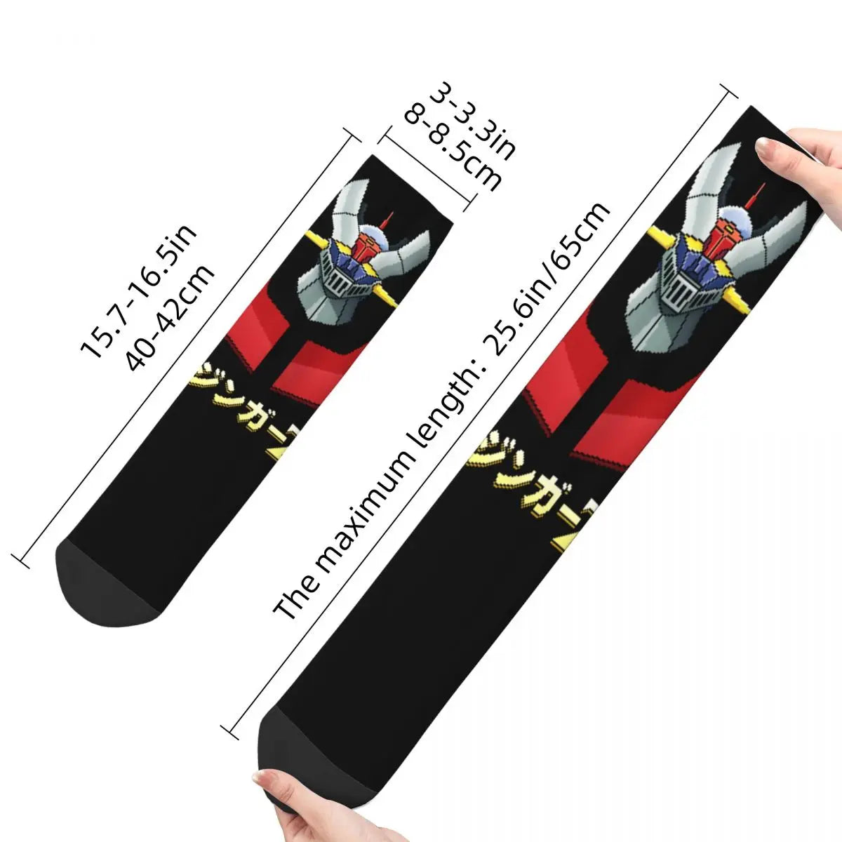New Male Men Socks Casual Actarus Mazinger Z Manga Sock Robot Goldorak Grendizer Women's Stockings Spring Summer Autumn Winter