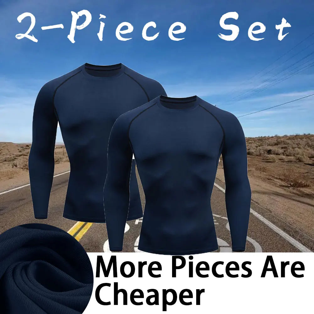 Men's Workout Compression Shirt Turtleneck Long Sleeve Rash Guard Gym Base Layer Athletic Undershirt Gear Sports Shirt
