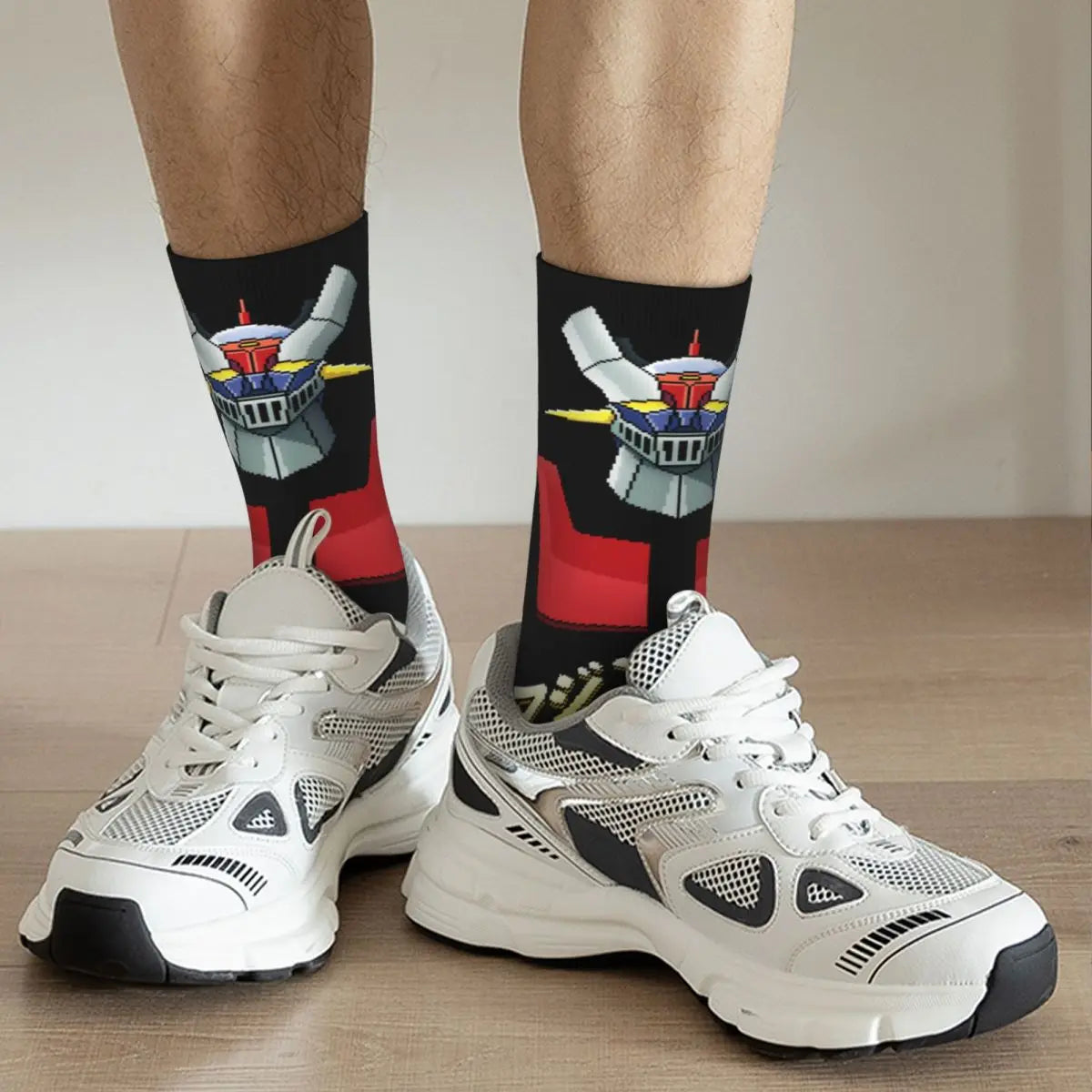 New Male Men Socks Casual Actarus Mazinger Z Manga Sock Robot Goldorak Grendizer Women's Stockings Spring Summer Autumn Winter