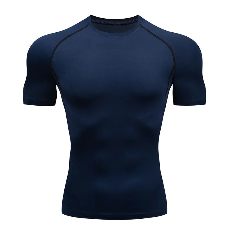 Men's Workout Compression Shirt Turtleneck Long Sleeve Rash Guard Gym Base Layer Athletic Undershirt Gear Sports Shirt