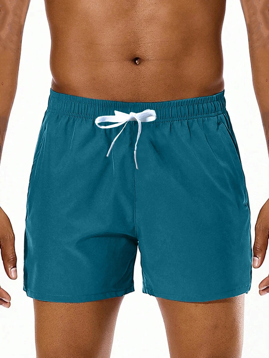Men's Quick Dry Running Shorts with Drawstring and Zip Pockets - Ideal for Athletic Workouts and Gym Sessions