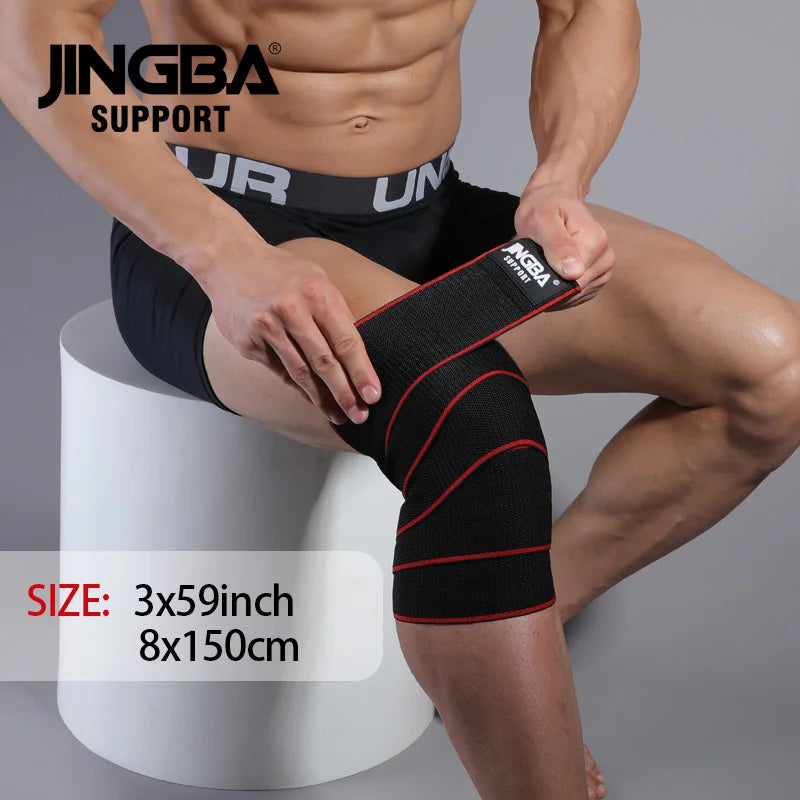 1 PCS Knee Wraps Fitness Weight Lifting Sports Knee Bandages Squats Training Equipment Accessories for Gym