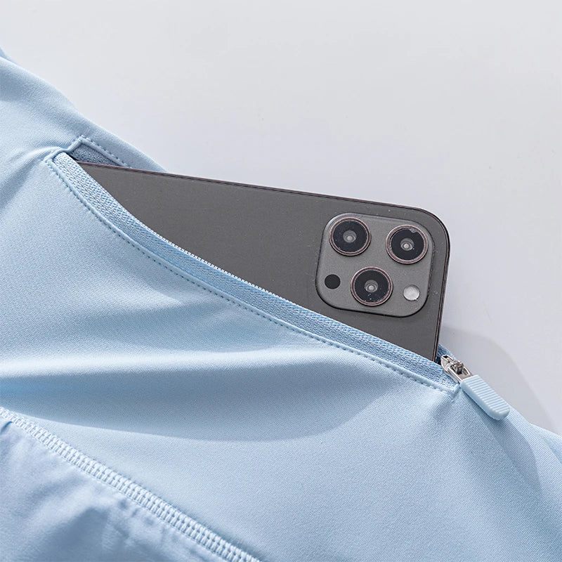 Running Yoga Shorts Women High Waisted Athletic Shorts Lined Workout Zipper Pocket Shorts Femme Sportswear Summer Pants Gym Wear