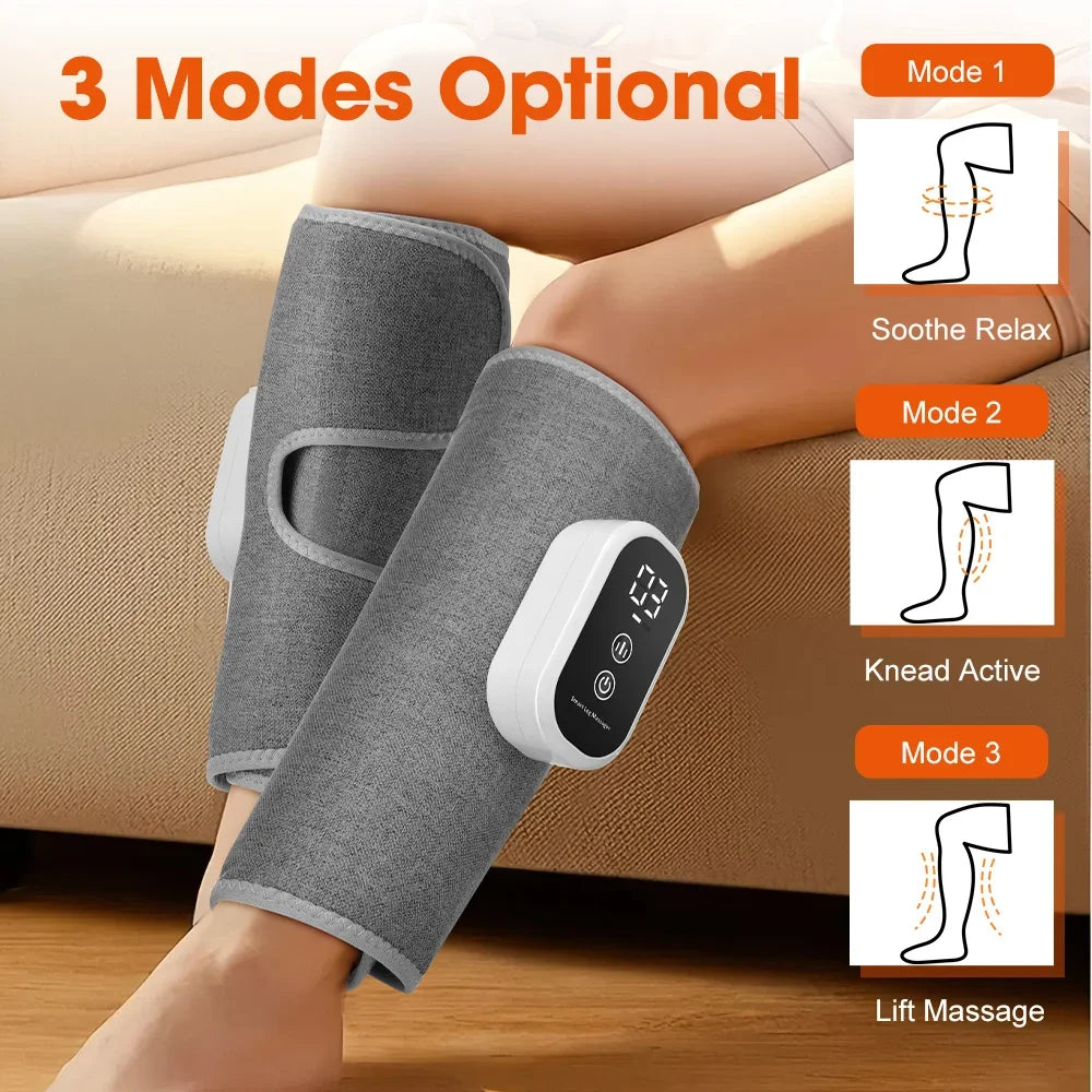Electric Leg Calf Massager 3 Modes Wireless 360° Air Pressure Leg Massage Airbag Vibration Wireless Leg Massage Muscle Relax