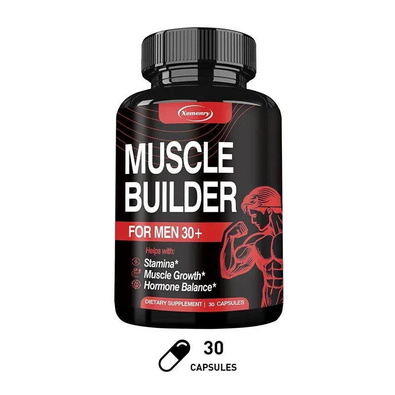 Muscle Builder Supplement - Muscle Mass Increase, Anabolic Activity Support, Muscle Development, Increased Strength