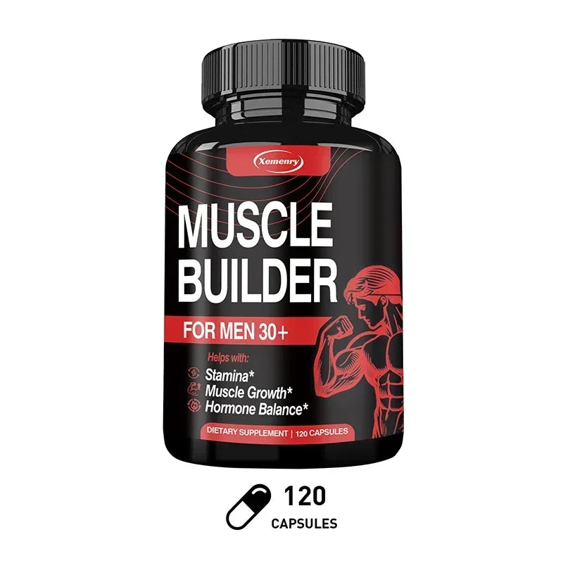 Muscle Builder Supplement - Muscle Mass Increase, Anabolic Activity Support, Muscle Development, Increased Strength