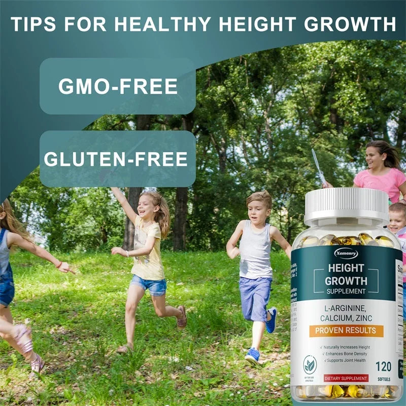 Height Growth Supplements - with Vitamins and Calcium Zinc Improves Bone Strength, Promotes Growth and Improve Immunity