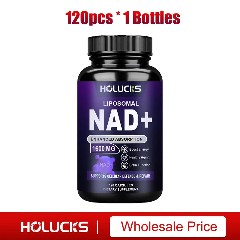 NAD+ Supplement - with Resveratrol, Enhances Cellular Vitality, Cell Repair, Anti-Aging, Antioxidant, Improves Energy, Focus