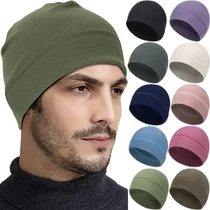 Men Women Helmet Liner Running Beanie Hat