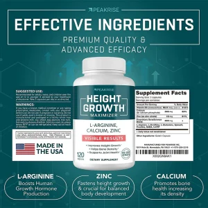 Calcium, Vitamin D3, Zinc, Promotes Bone Growth and Health